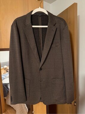 J. Crew Brown Houndstooth Blazer